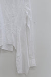 Marc le bihan long -sleeved big collar fried shirt 2611 white
